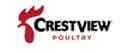 A logo of crestview poultry