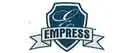 A blue shield with the word empress written in it.