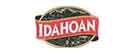 A red and white idahoan logo on top of a black oval.