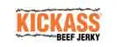 A logo of kickassis beef jerky