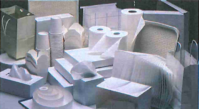 A large assortment of paper towels and rolls.